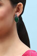 Green Brass Earrings image number 1