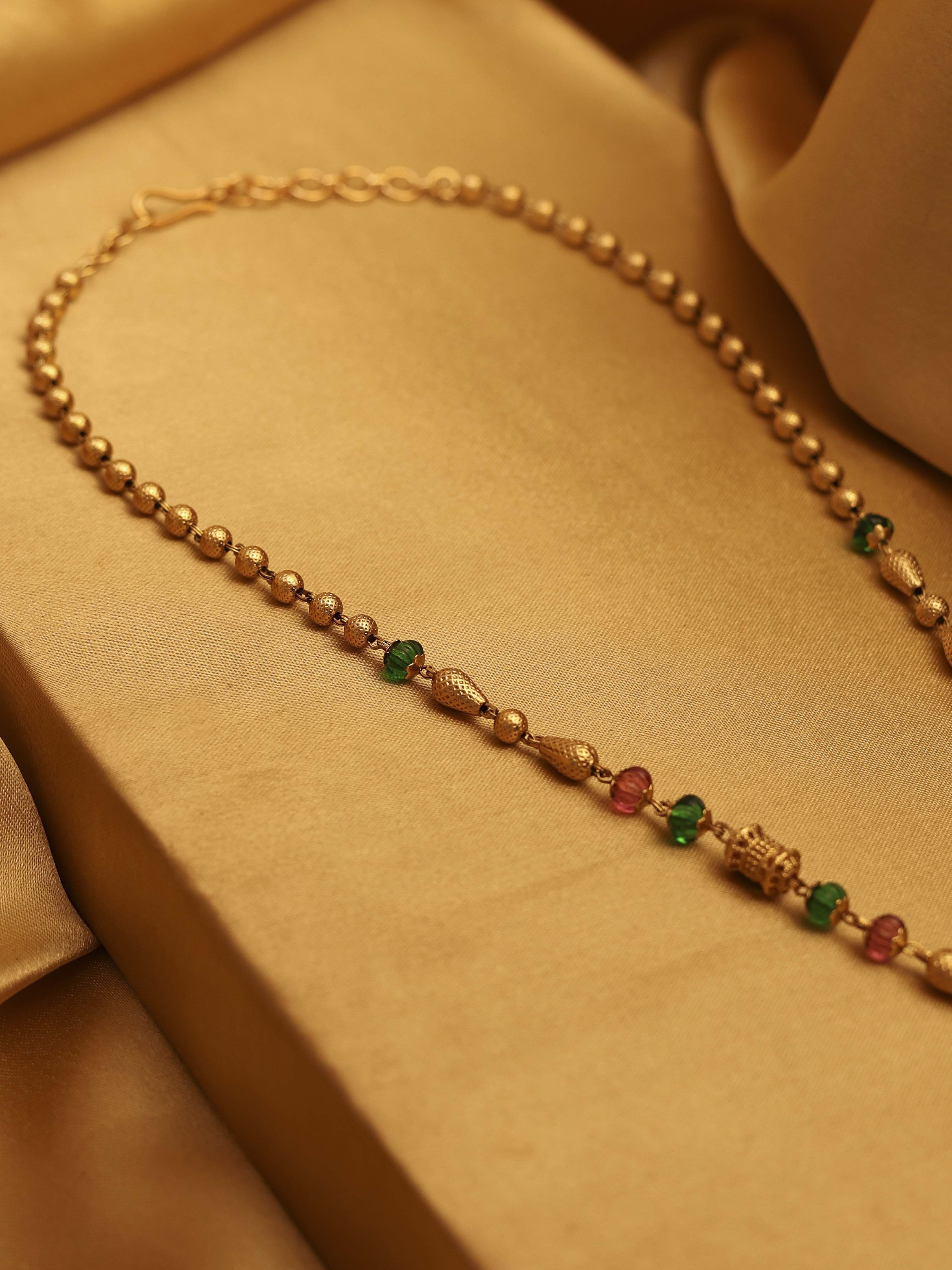 Gold Plated Brass Pendant Necklace Set image number 3