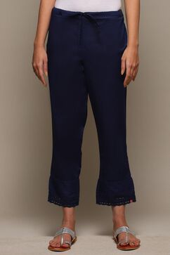 Navy Cotton Pants image number 5