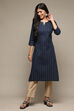 Navy Cotton Straight Kurta