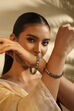 Green Gold-Plated Brass Bangle Set image number 3