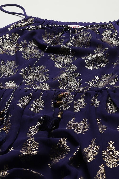 Dark Purple Polyester Tiered Dress image number 1