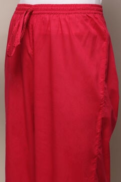 Pink Cotton Asymmetric Suit Set image number 2