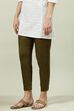 Olive Rayon Narrow Pants image number 2