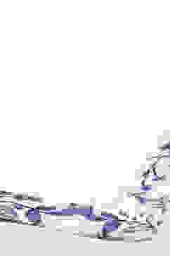 White and Blue Floral Anarkali Suit Set image number 3