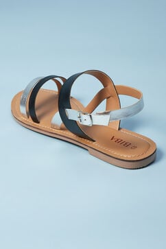 Silver Pu Sandals image number 4