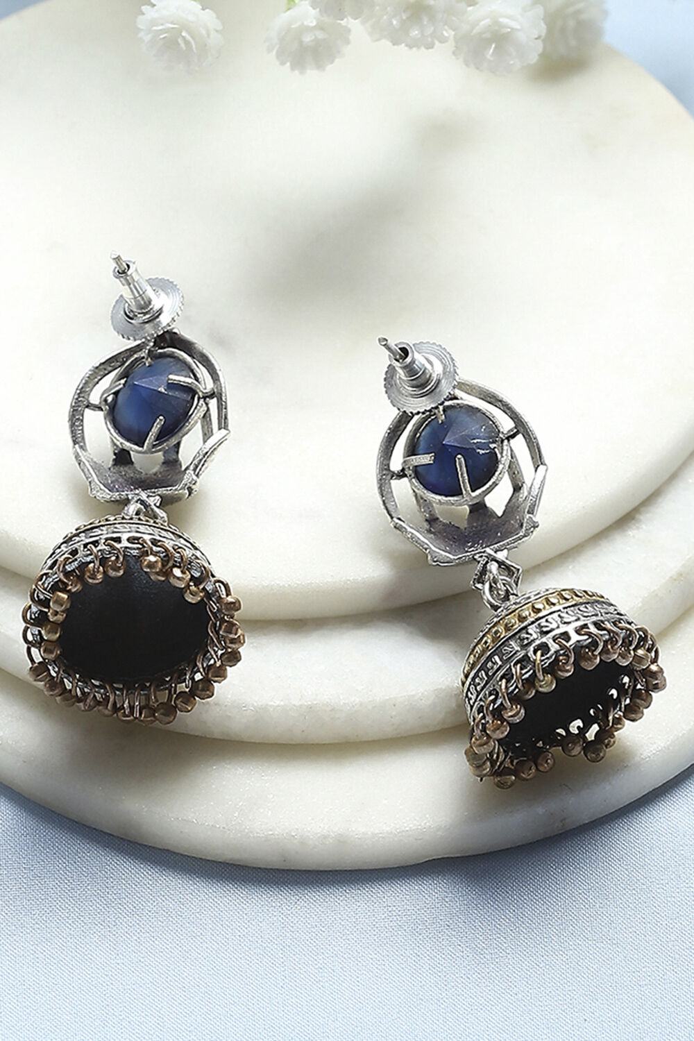 Black Stone Earrings image number 2