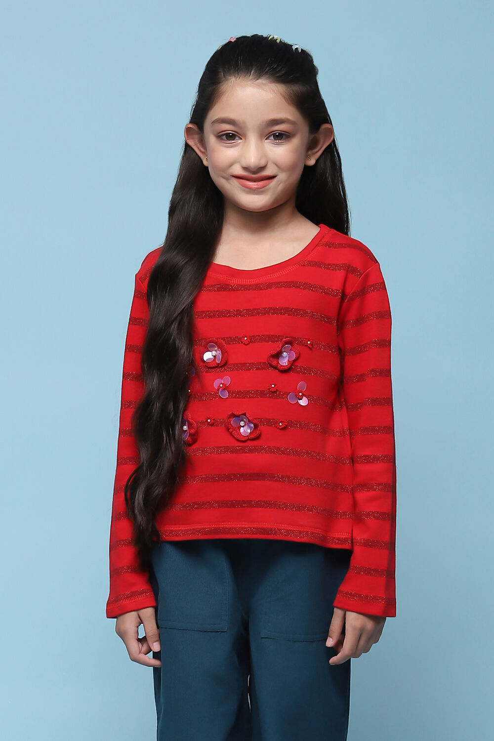 Red Cotton T-Shirt image number 5