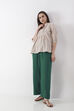 Blue Viscose Rayon Straight Palazzos image number 0