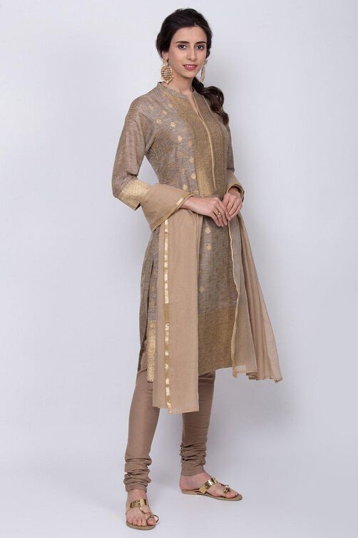 Toosh Straight Kurta Churidar Suit Set image number 3