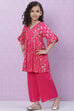Pink Berry Rayon Straight Printed Top image number 2