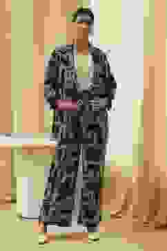 Black Viscose Printed Co-ord Set image number 6