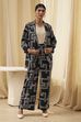 Black Viscose Printed Co-ord Set image number 6