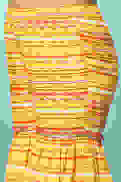 Yellow Cotton Gathered Printed Kurta Sharara Suit Set image number 7