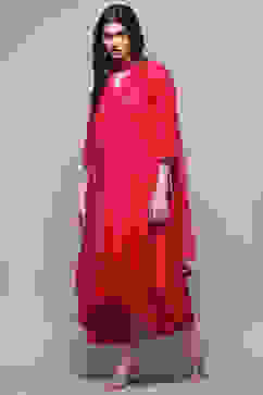 Pink Cotton Asymmetric Suit Set image number 4