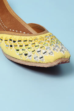 Yellow PU Mojaris image number 1