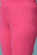 Pink Cotton Blend Straight Kurta Churidar Suit Set
