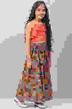 Red Viscose Straight Printed Kurta Set image number 5