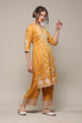 Mustard LIVA Straight Solid 2 Piece Set