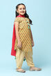 Mustard Cotton Straight Printed Kurta Salwar Suit Set image number 6
