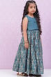 Blue Art Silk Lehenga Set image number 3