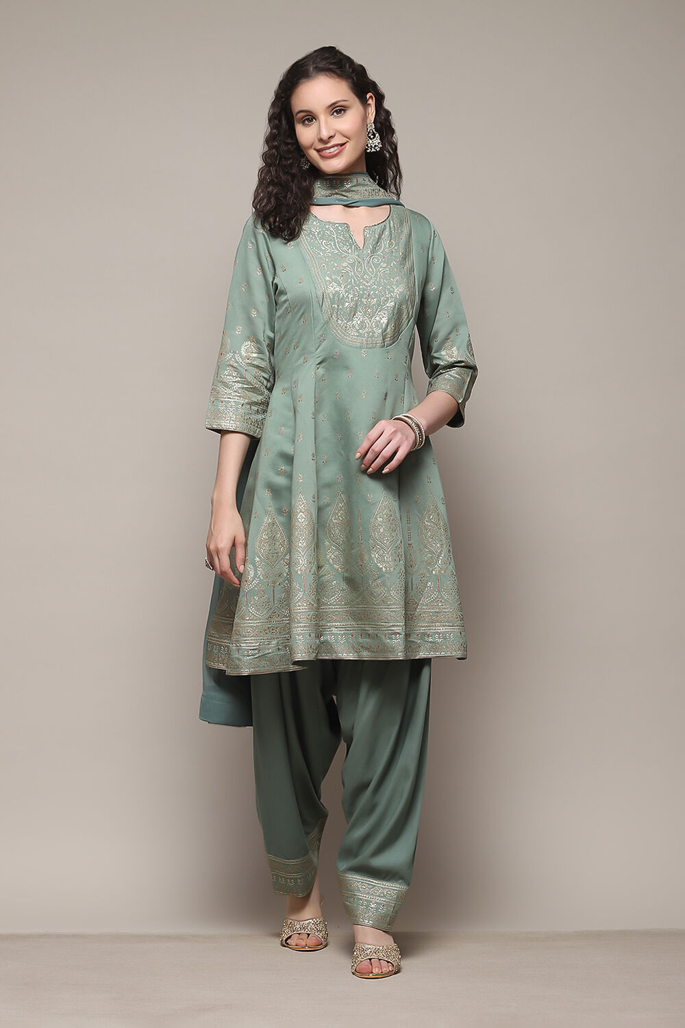 Biba green suit set best sale