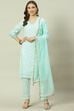 Soft Mint Relaxed Kurta Relaxed Pant Suit Set image number 0
