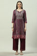 Charcoal Cotton Straight Kurta Slim Pants Suit Set image number 8