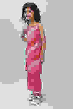 Pink Printed Straight Kurta Pant Set image number 1