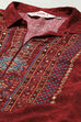 Brown LIVA Straight Printed Kurta image number 1