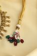 Green Gold Plated Studded Necklace Set image number 4