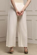 Blue Viscose Rayon Straight Palazzos image number 5