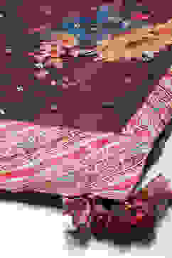 Chocolate Brown Art Silk Lehenga Set image number 3