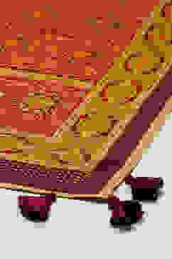 Maroon LIVA A-Line Kurta Palazzo Suit Set image number 3