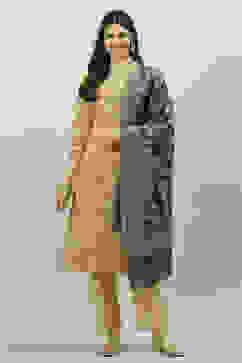 Smokey Blue Acrylic Yarndyed Dupatta image number 2