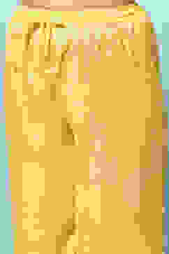 Yellow Nylon Gathered Embroidery Kurta Palazzo Suit Set image number 5