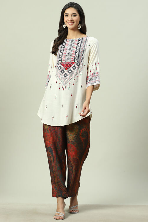 Burnt Orange Rayon Palazzo image number 5