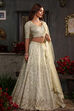 Berry Red Zari Embroidered Lehenga Set image number 4