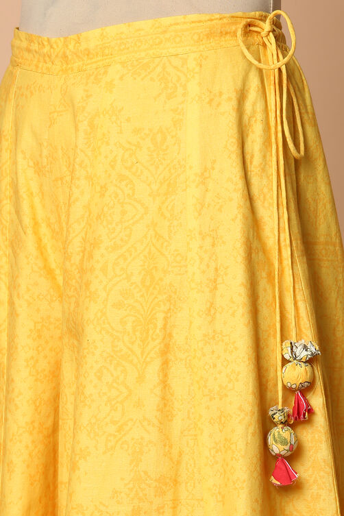 Yellow Cotton Sharara Kurta Sharara Suit Set image number 2