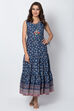 Indigo Flared Cotton Dress image number 0