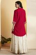 Pink Viscose Blend A Line Kurta image number 4
