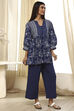 Indigo Pure Cotton Fusion Kurta Set image number 5