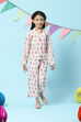 Off White & Pink Cotton Printed Sleepwear image number 6