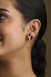 Multicolour Silver Plated Brass Stud Earrings image number 1