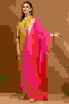 Pink Yarn-Dyed Festive Dupatta image number 2