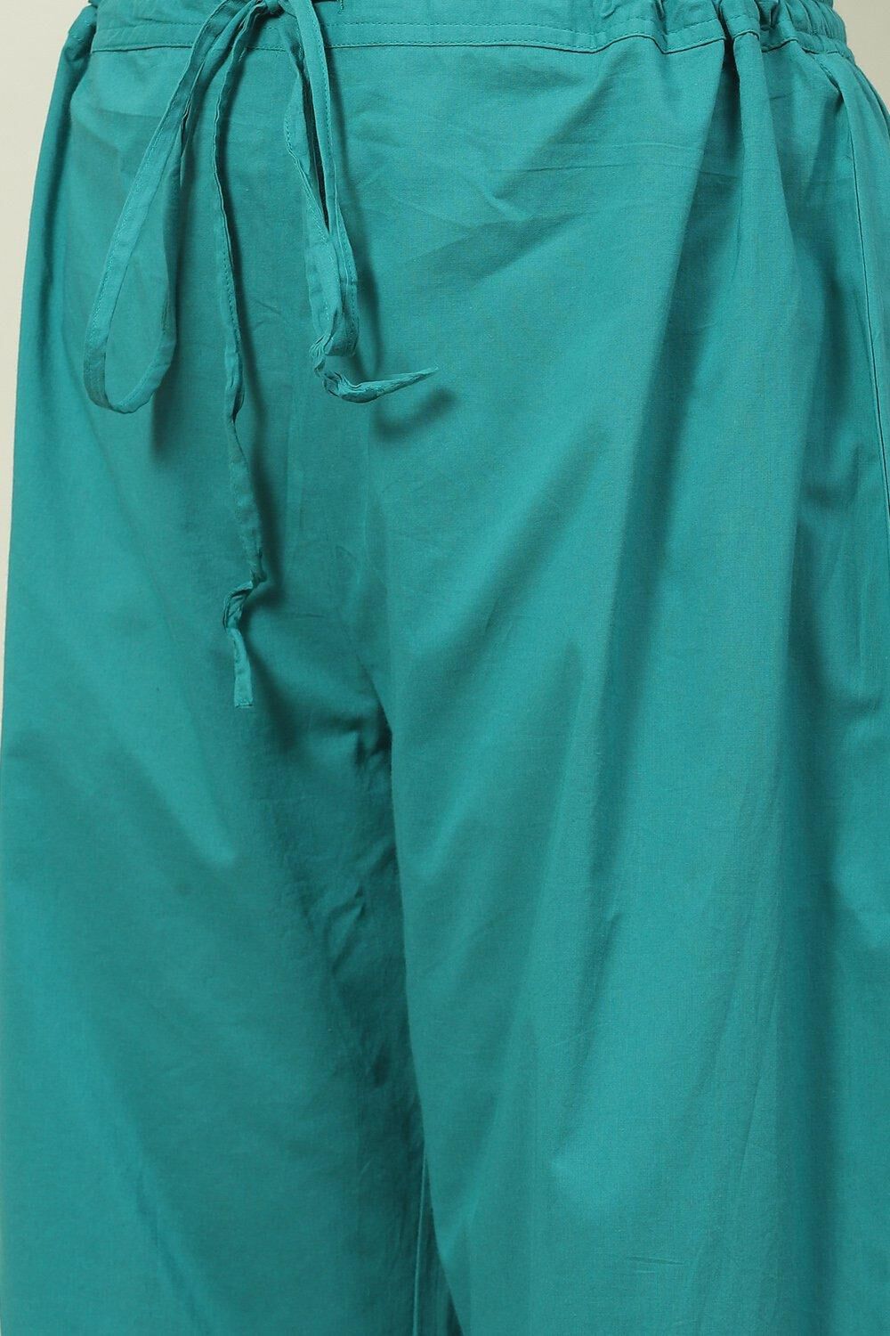 Navy Cotton Straight Kurta Palazzo Suit Set image number 2