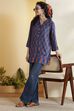 Indigo Viscose Rayon Straight Kurta