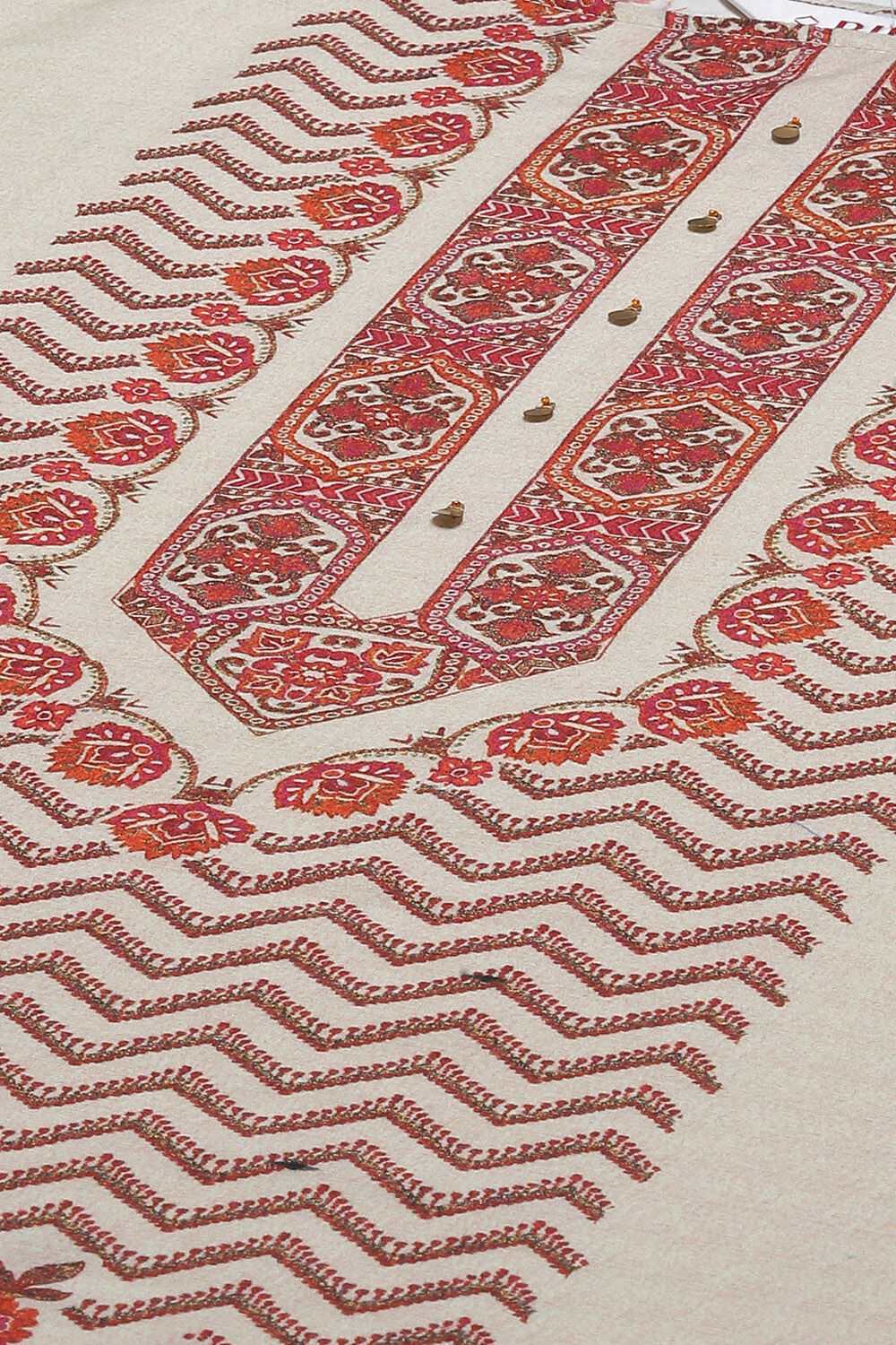 Beige Polyester Kaftan Set image number 1