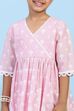 Pink Cotton Printed A-line Suit Set image number 1