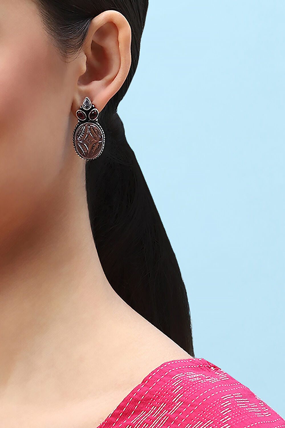 Brown Brass Earrings image number 1